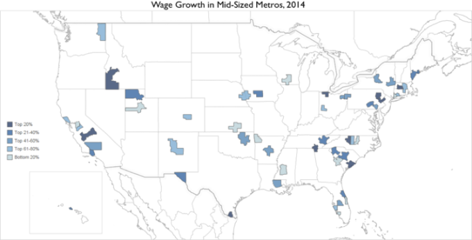 Wage Growth Map Medium Metros